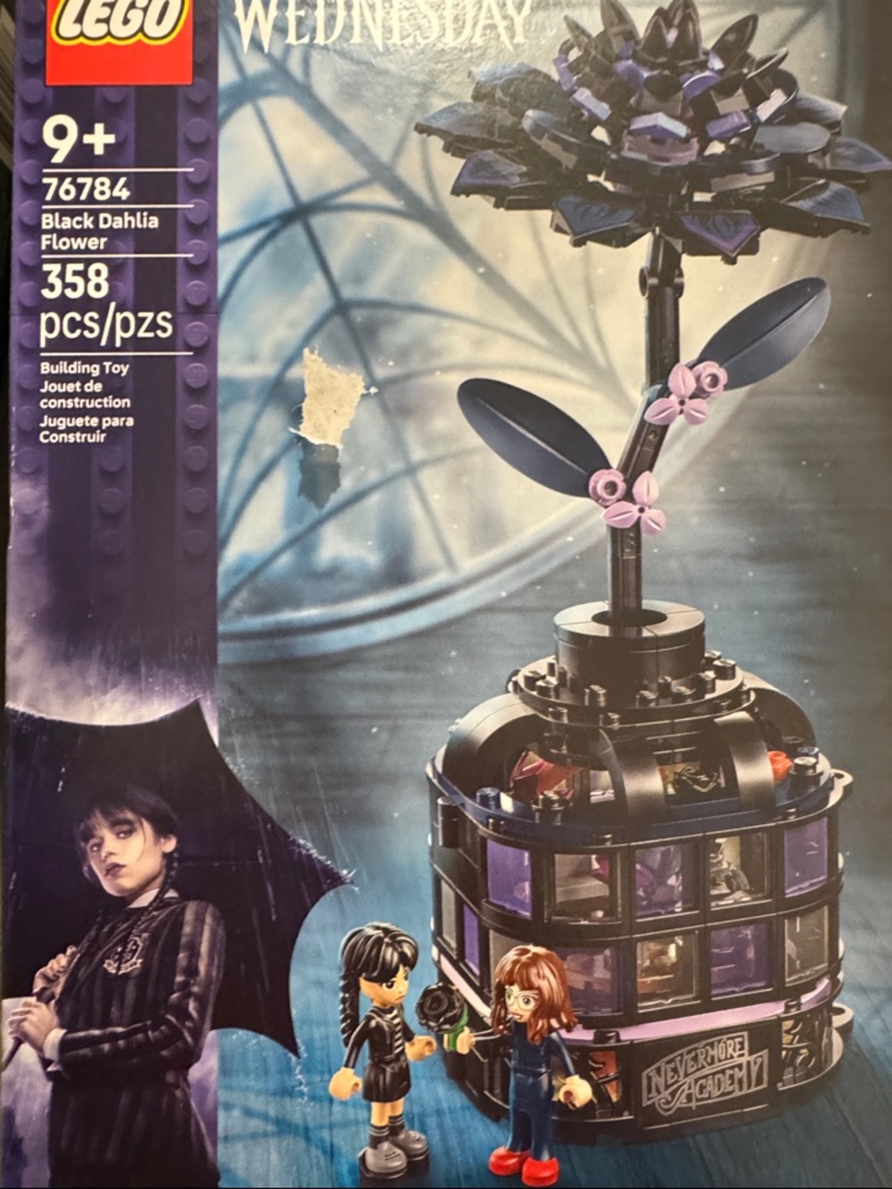 Lego Wednesday Black Dahlia Flower